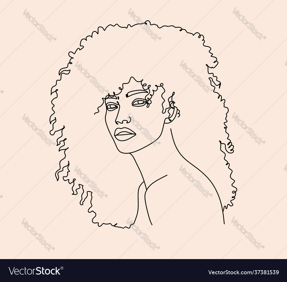 Abstract portrait young pretty woman vector image Abstract portrait young pretty woman