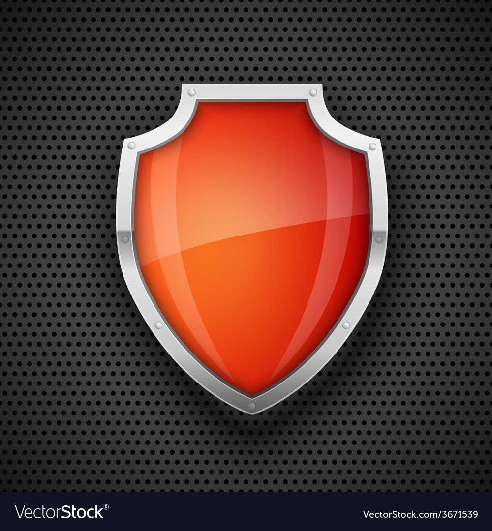 Glass shield Royalty Free Vector Image VectorStock