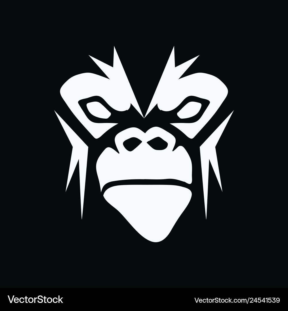 Head monkey logo Royalty Free Vector Image - VectorStock