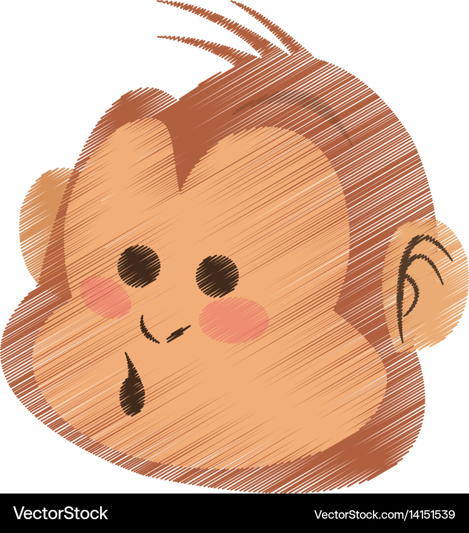 Monkey cartoon icon image Royalty Free Vector Image