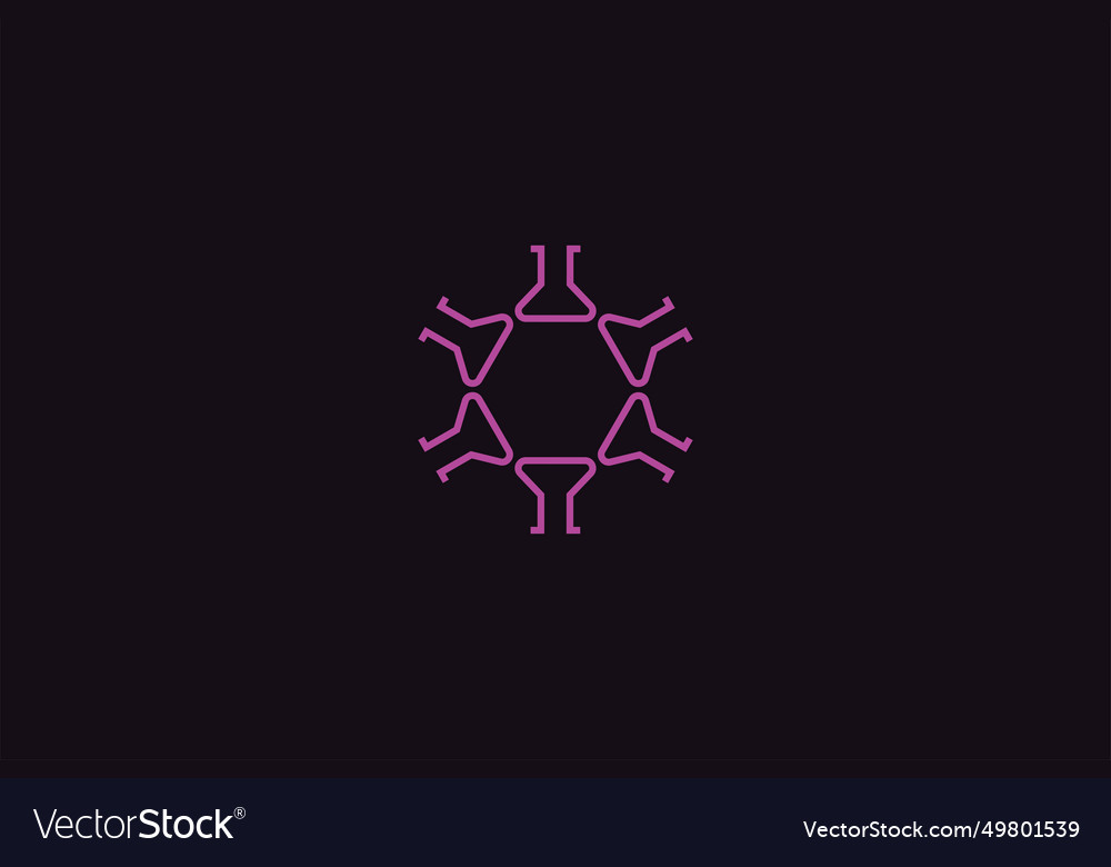 Simple science lab logo Royalty Free Vector Image