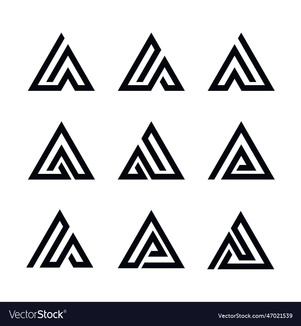 Triangle Line Design Element Set Royalty Free Vector Image Triangle Line Design Element Set Royalty Free Vector Image
