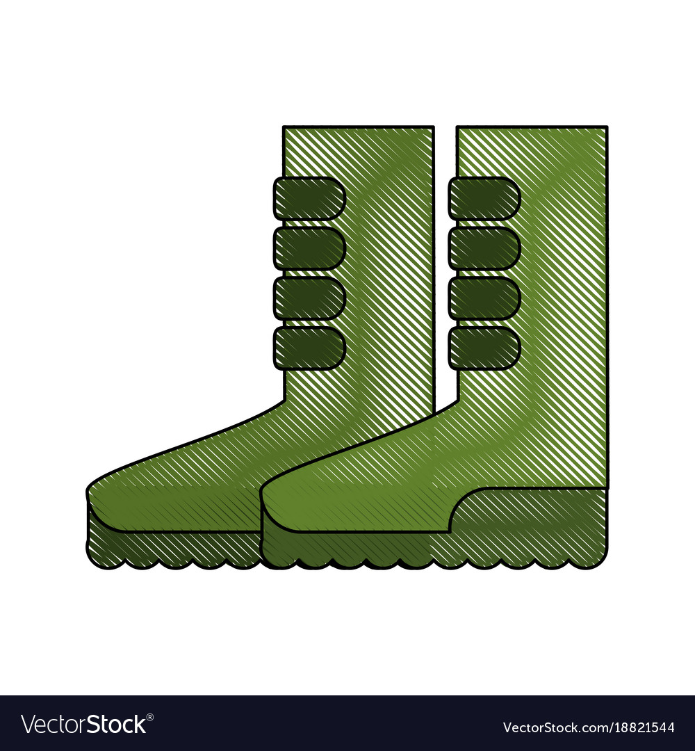 Gardener boots isolated Royalty Free Vector Image