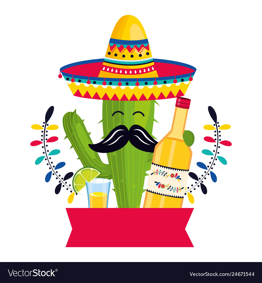 Mexican culture cartoon Royalty Free Vector Image