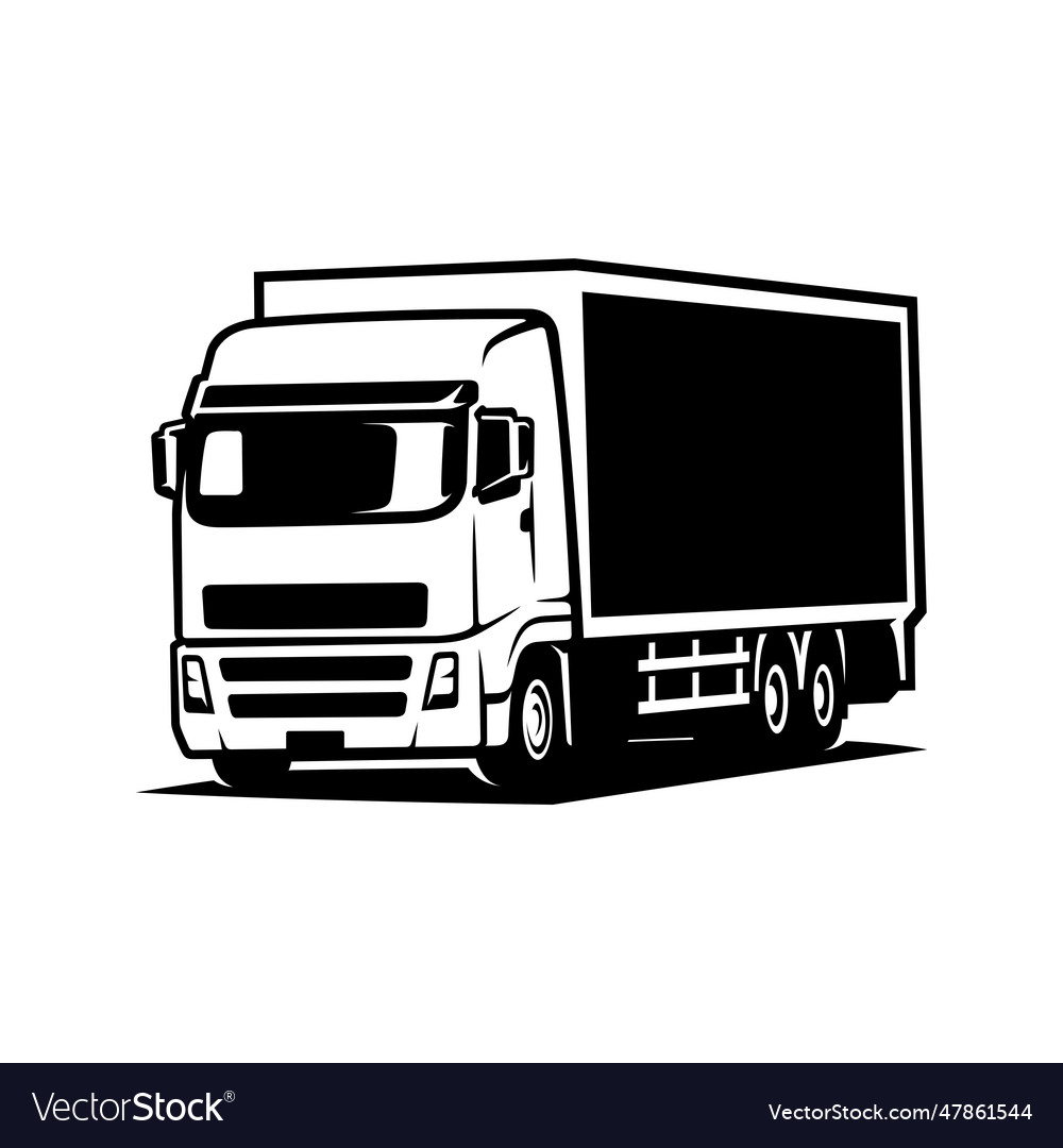 Trailer cargo truck logo Royalty Free Vector Image