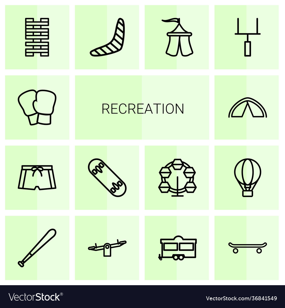 14 recreation icons