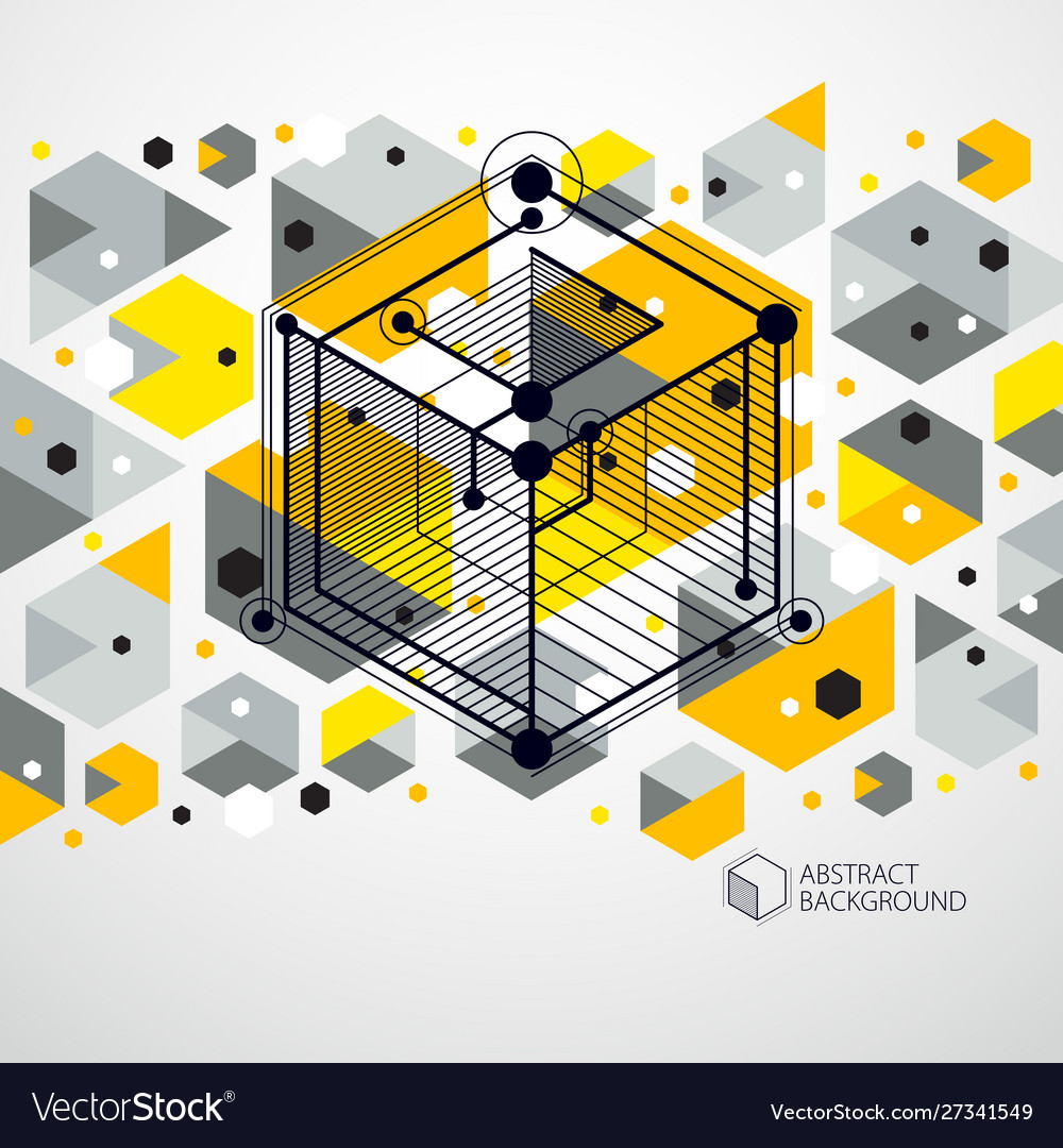 Drawing yellow industrial system created Vector Image