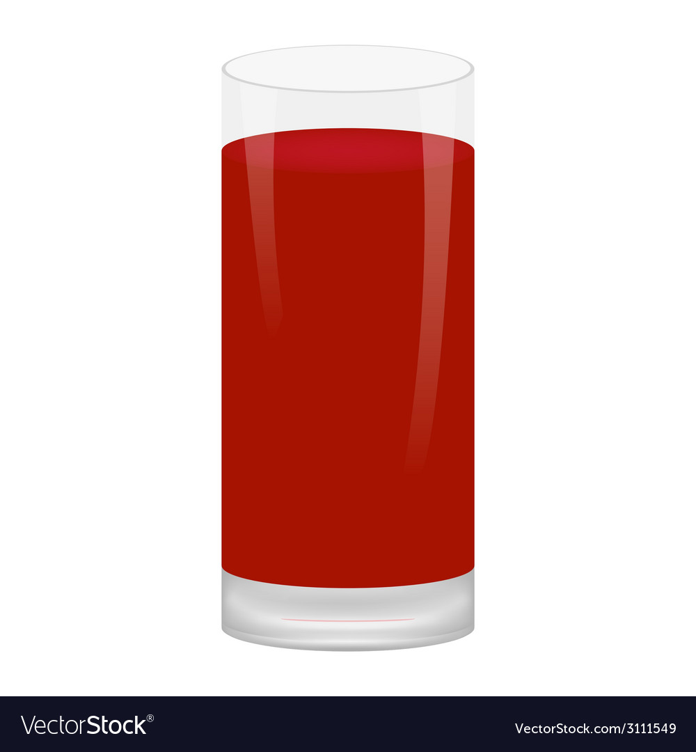 Glass fruit juice Royalty Free Vector Image - VectorStock