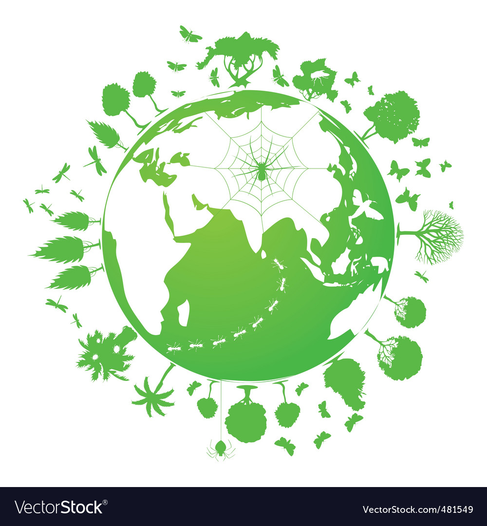 Green planet Royalty Free Vector Image - VectorStock
