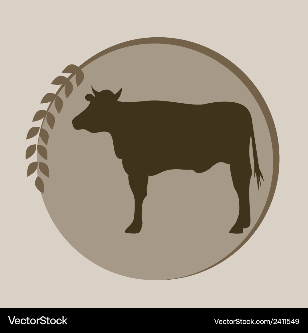 Menu meat over gray background Royalty Free Vector Image