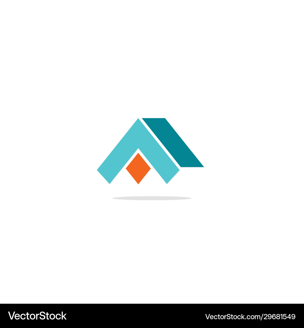 Triangle shape a initial logo Royalty Free Vector Image