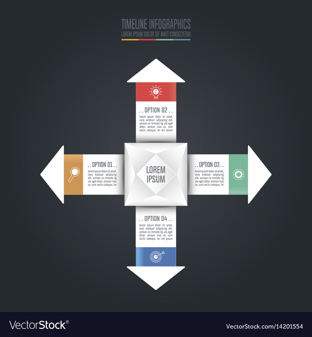 Infographic design business concept with 4 options