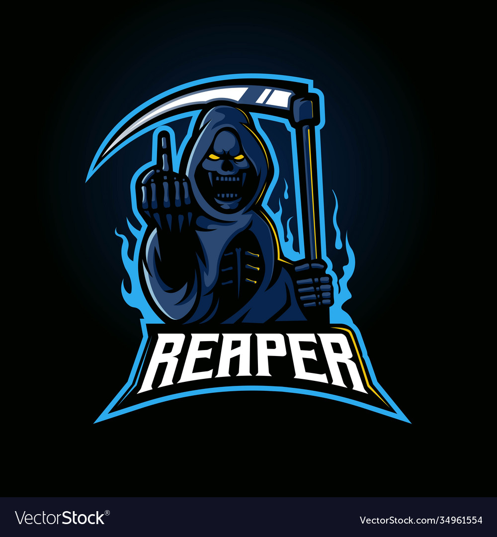 Reaper gaming logo Royalty Free Vector Image - VectorStock