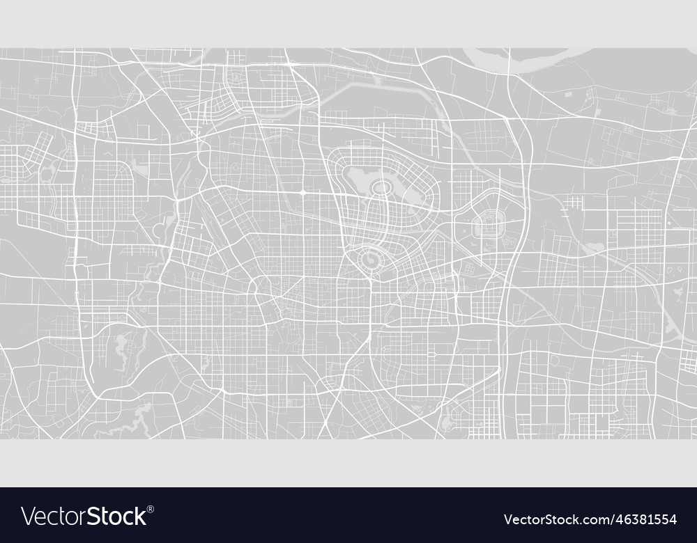 White and light grey zhengzhou city area Vector Image