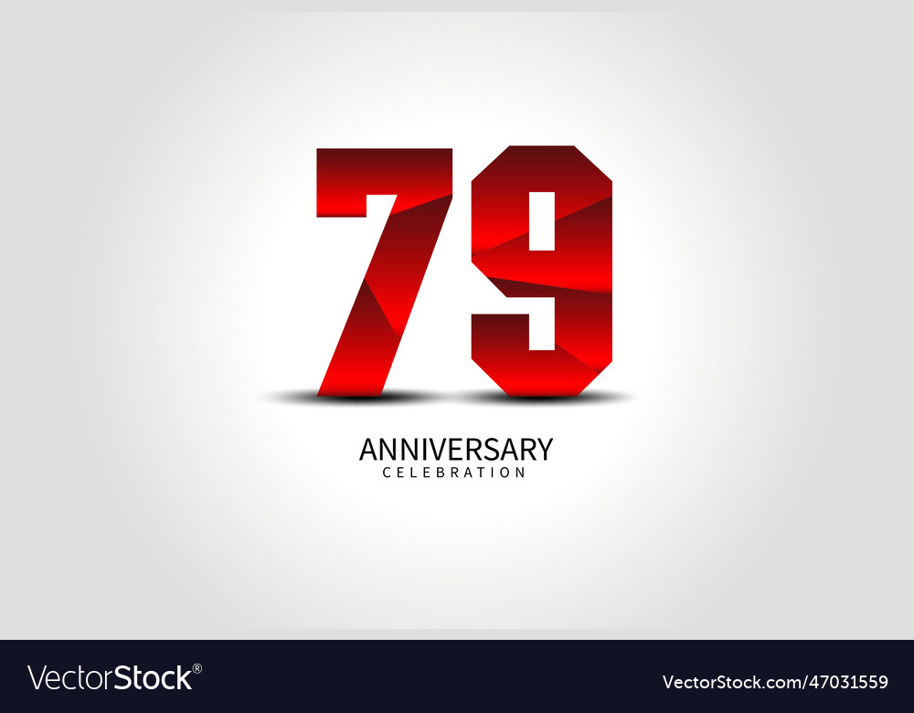 79 Year Anniversary Celebration Logo Red Vector Image 79-year-anniversary-celebration-logo-red-vector-image