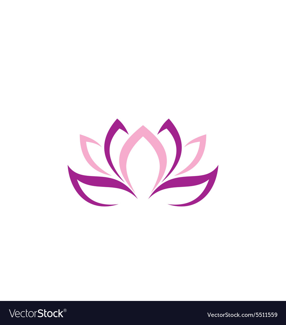 Beauty lotus flower abstract logo Royalty Free Vector Image