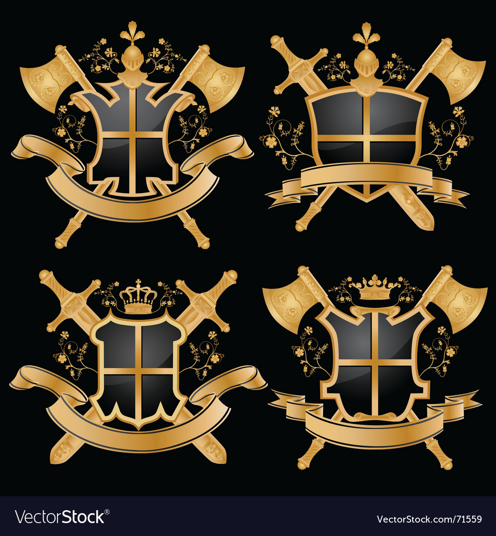 Heraldry coat of arms Royalty Free Vector Image