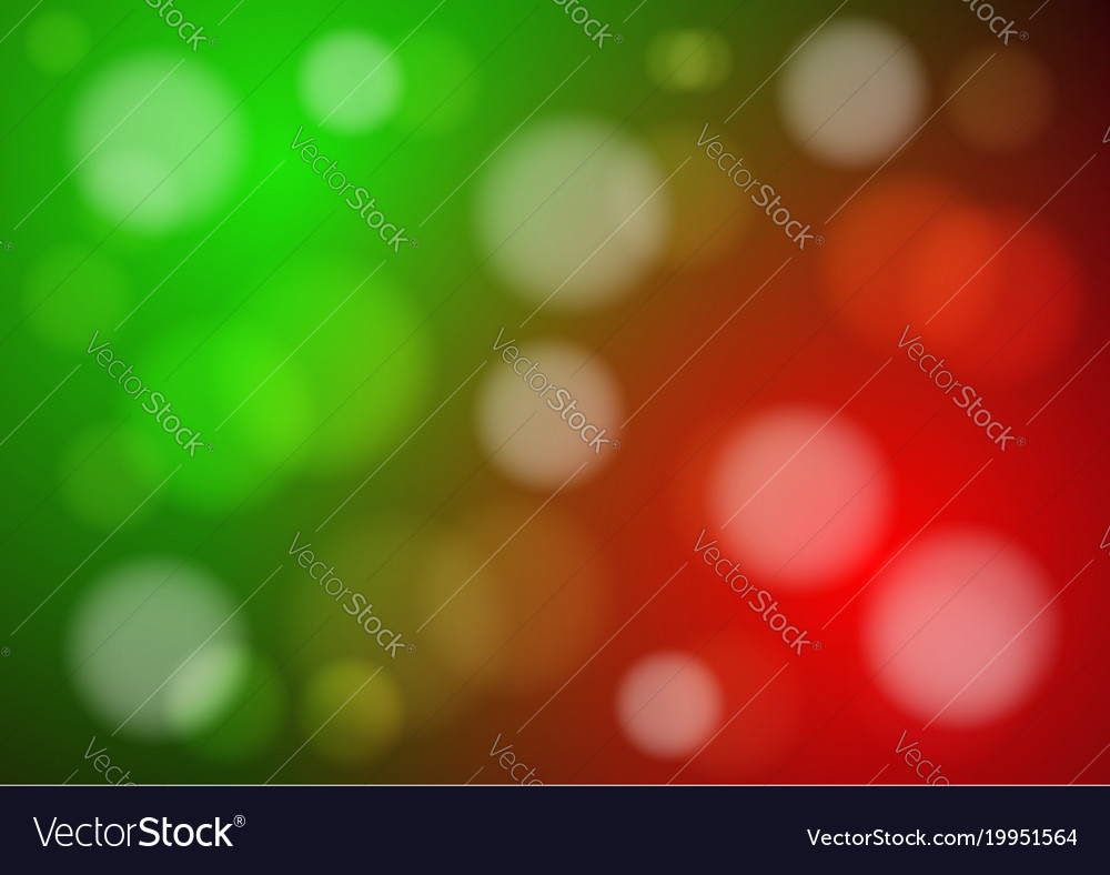 Abstract green and red light bokeh background for Vector Image
