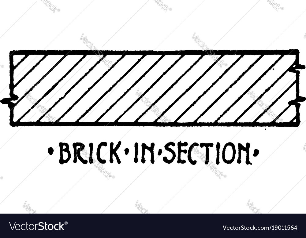 Brick in section material symbol brick used in Vector Image