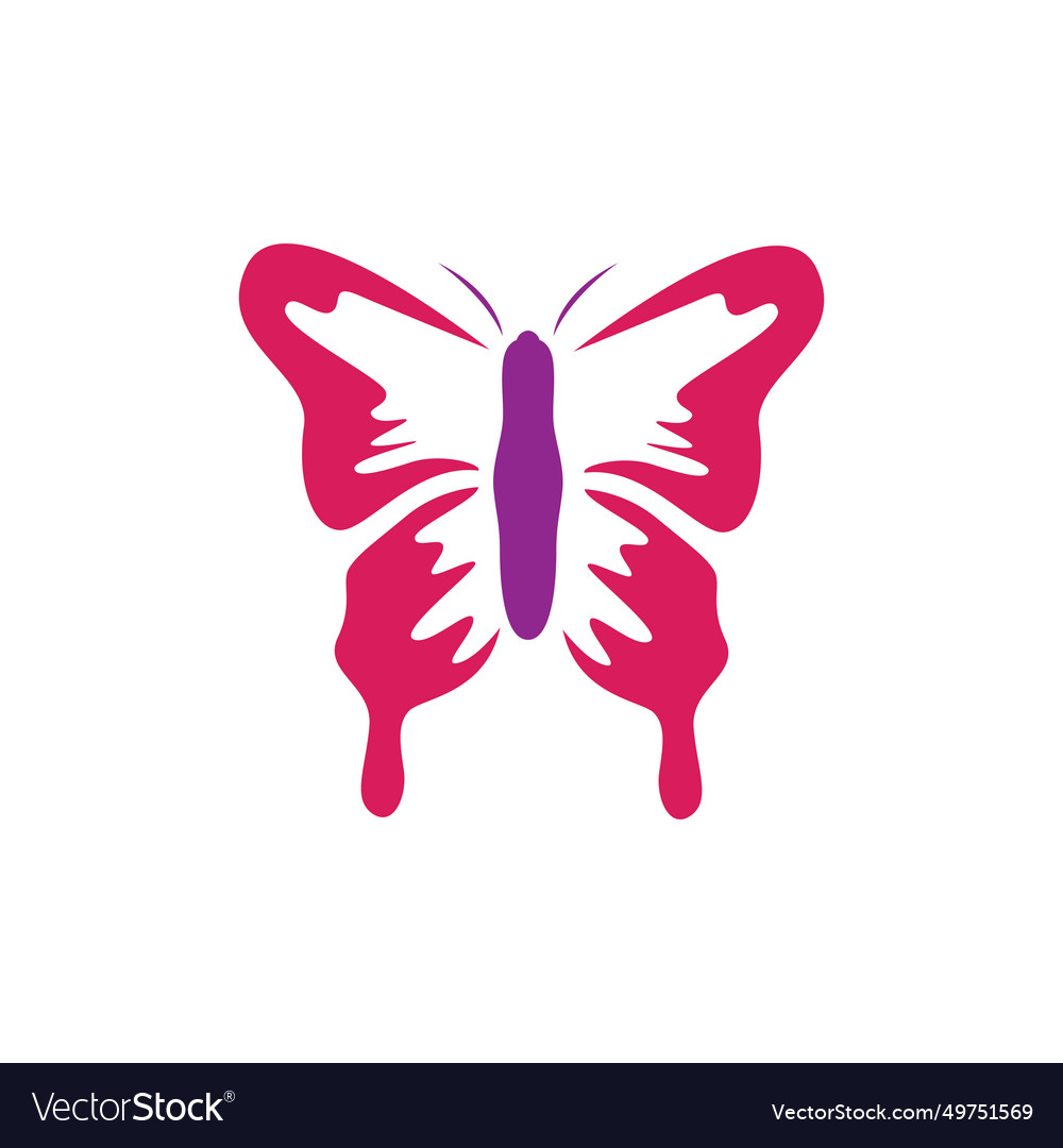 Butterfly logo design image Royalty Free Vector Image