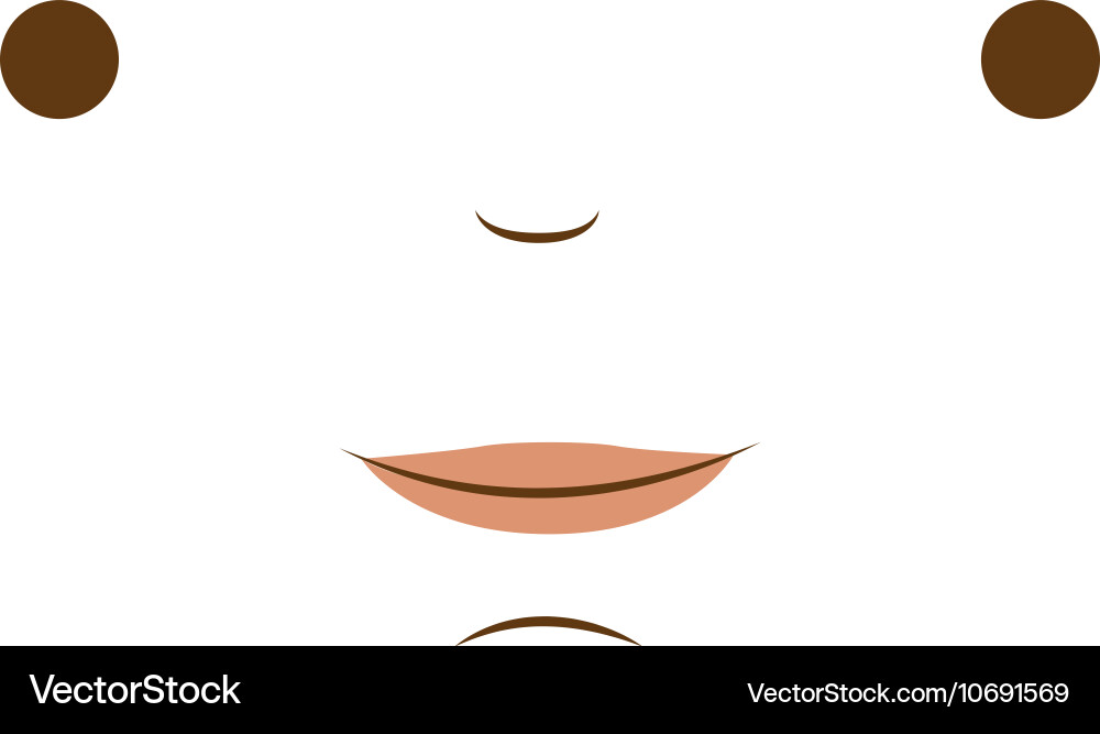 Cartoon face with expression design Royalty Free Vector