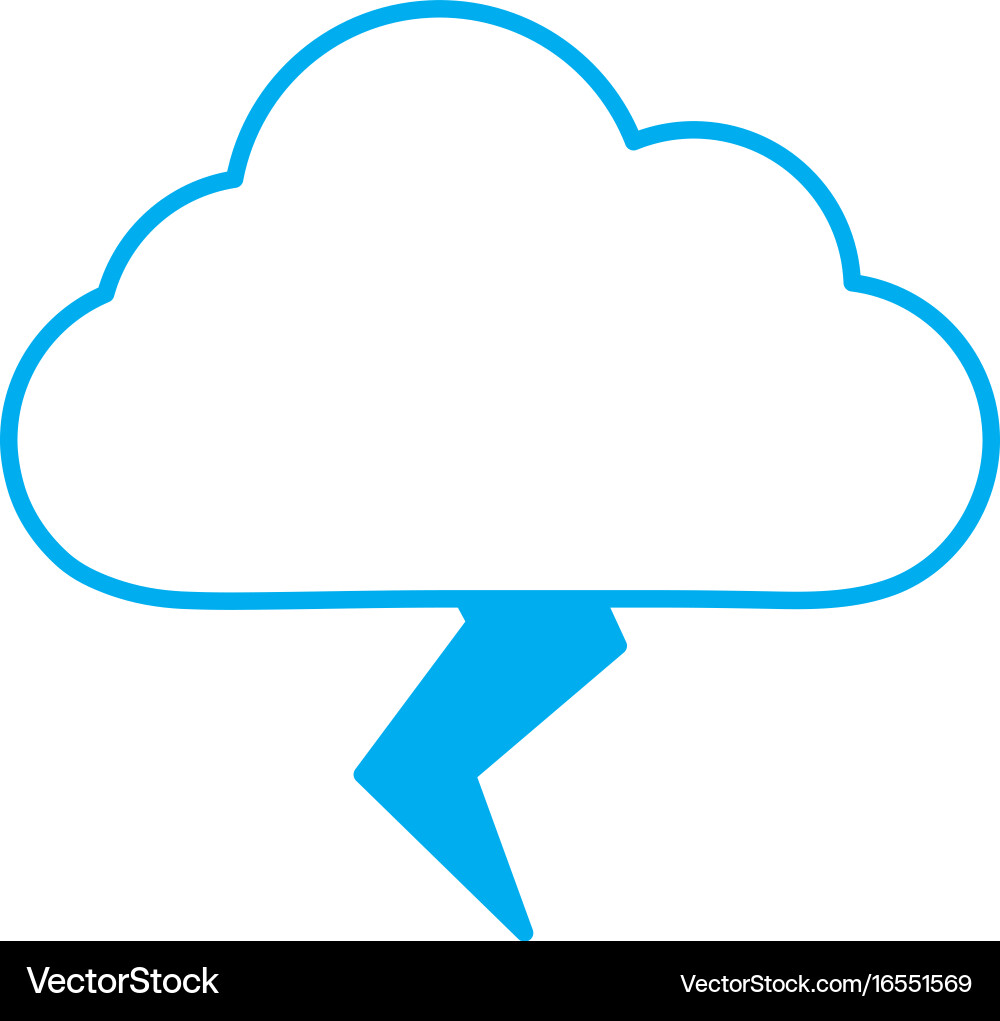 Cloud and thunder icon Royalty Free Vector Image