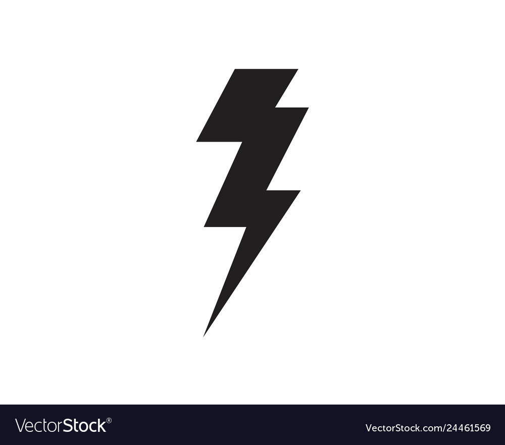 Flash thunderbolt template icon Royalty Free Vector Image