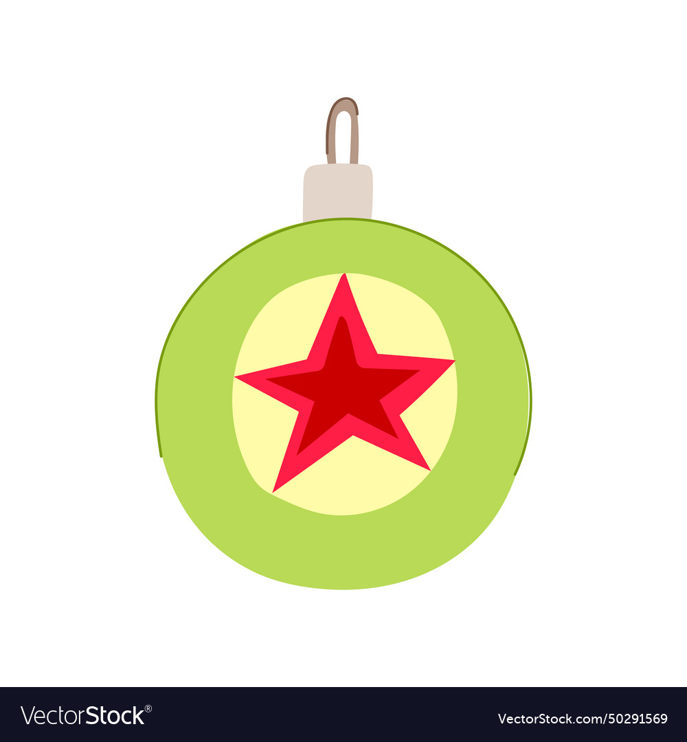 New christmas ball cartoon Royalty Free Vector Image