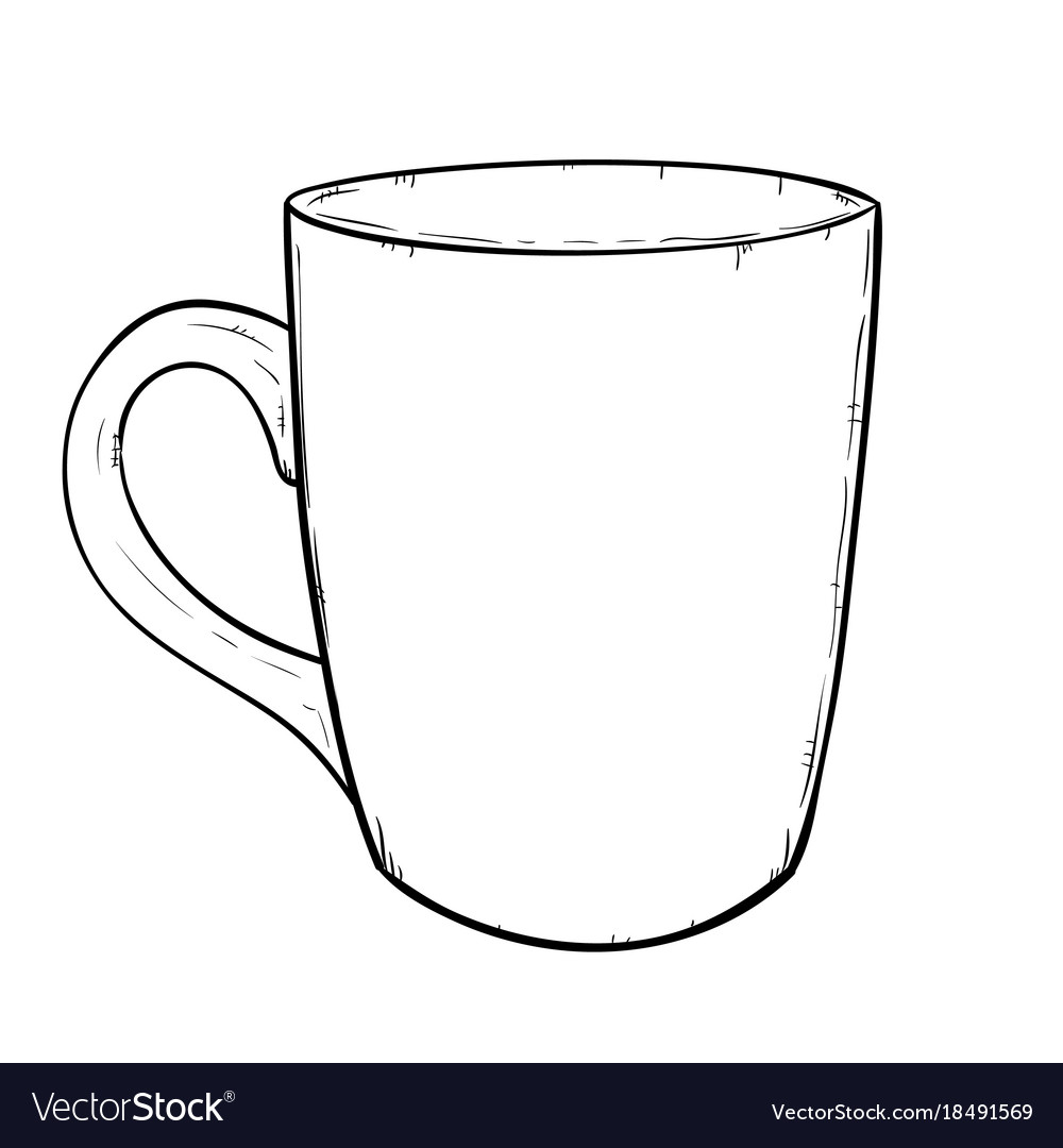 Sketch cup Royalty Free Vector Image VectorStock