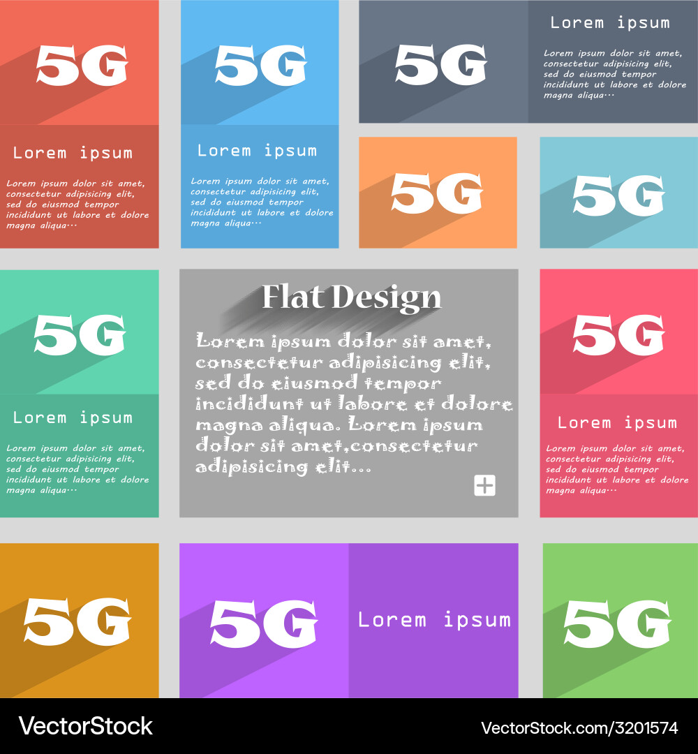 5g sign icon mobile telecommunications technology Vector Image