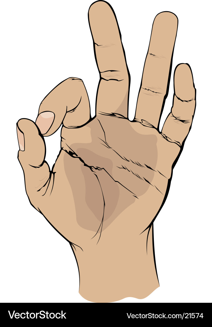 Hand gesture Royalty Free Vector Image - VectorStock