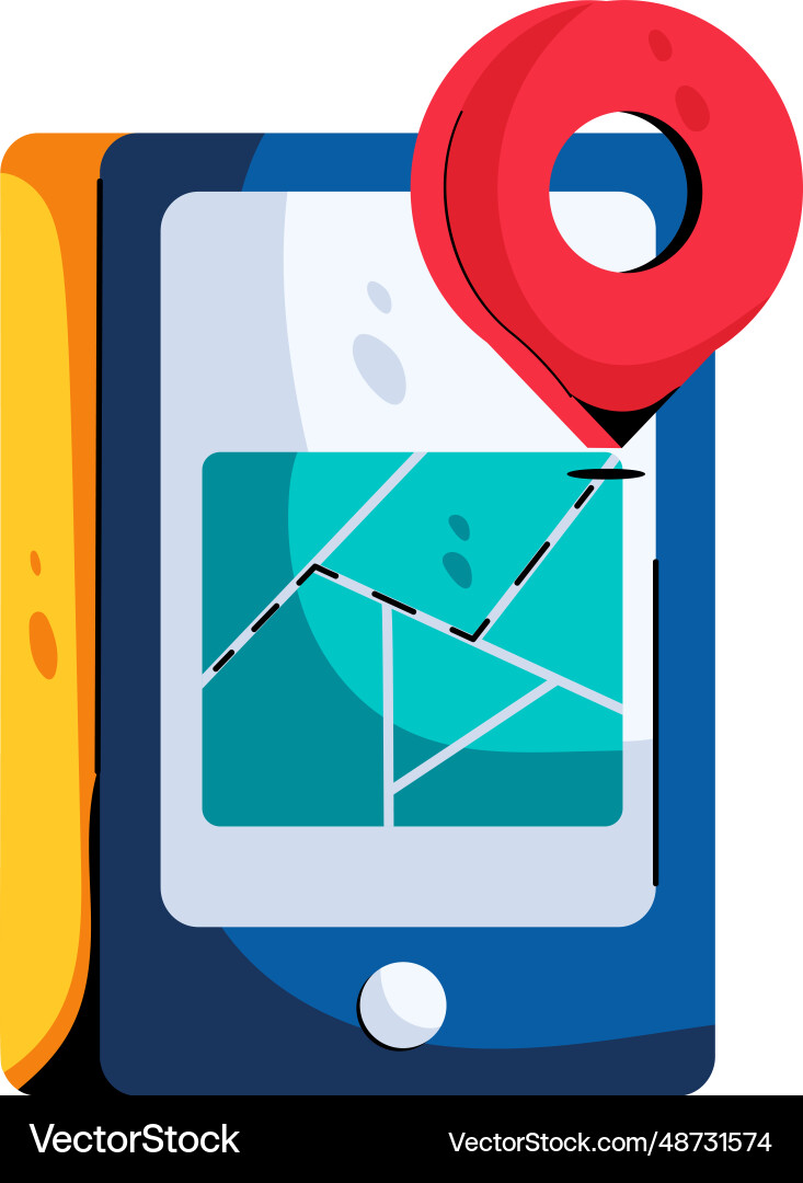 Mobile navigation Royalty Free Vector Image - VectorStock
