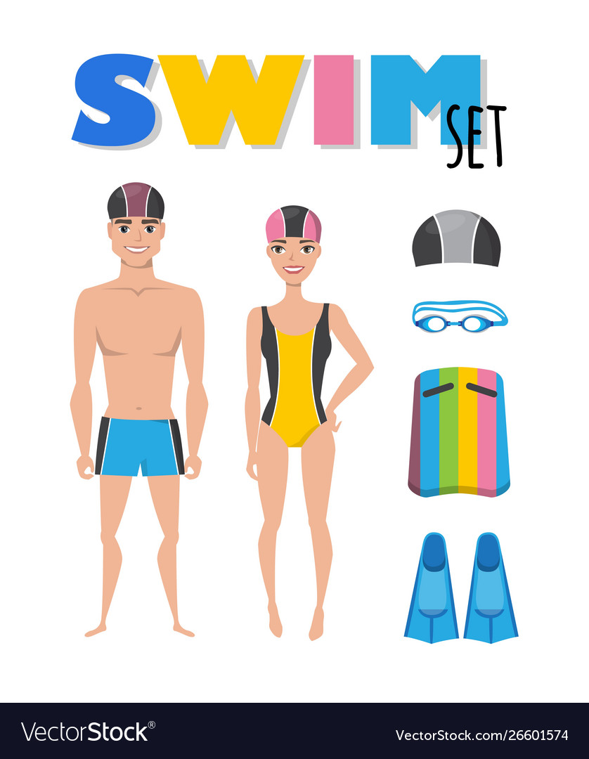 Swimming infographic elements set swim icons Vector Image