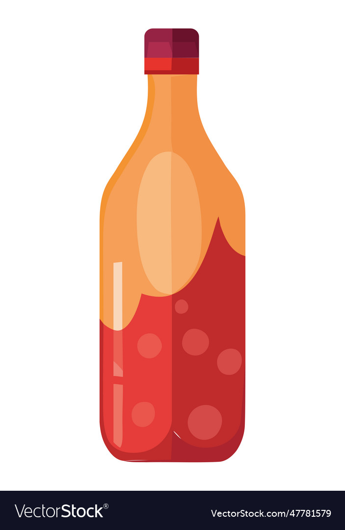 Drink bottle with refreshing bubbles Royalty Free Vector