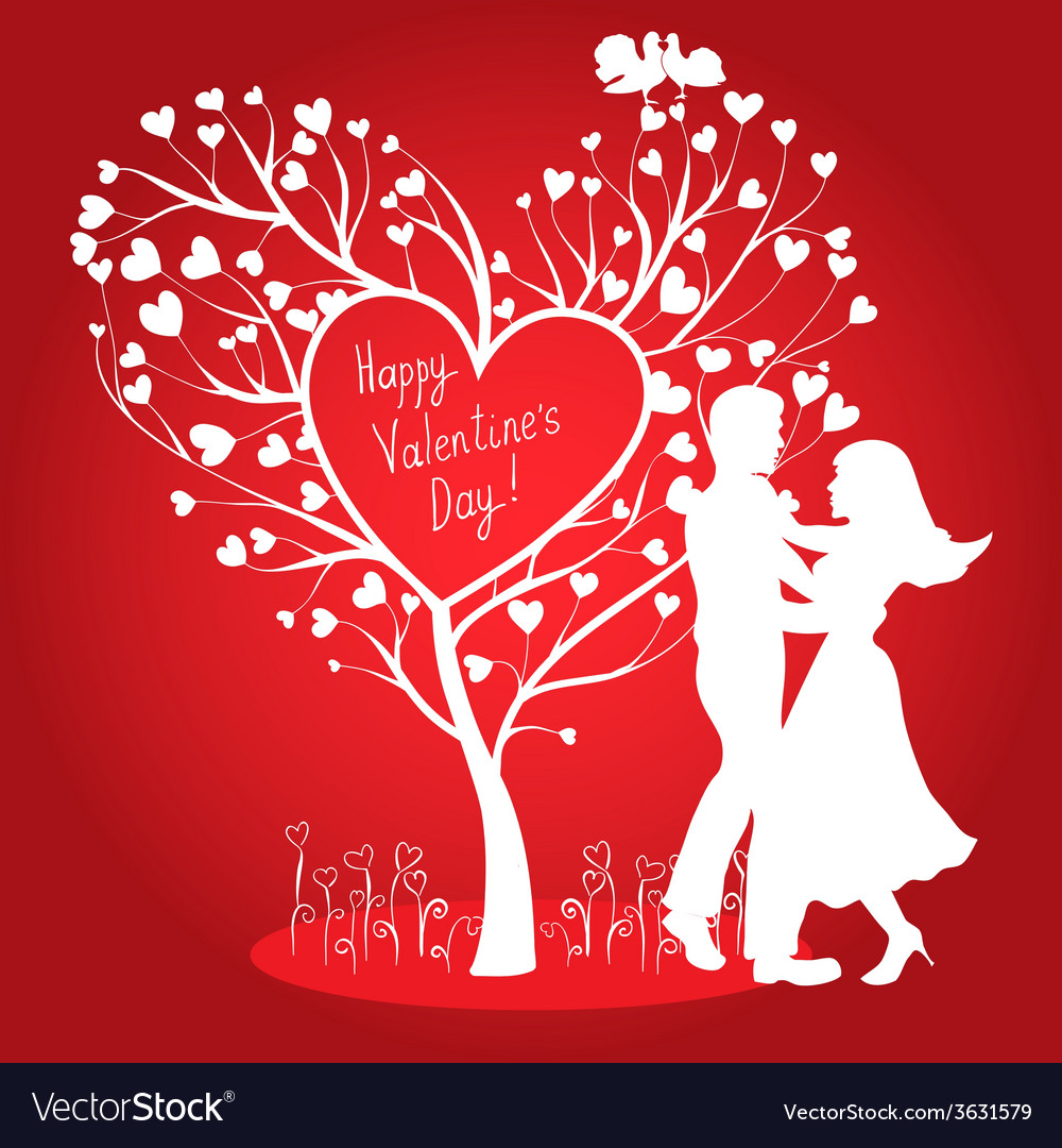 valentines day dance vector