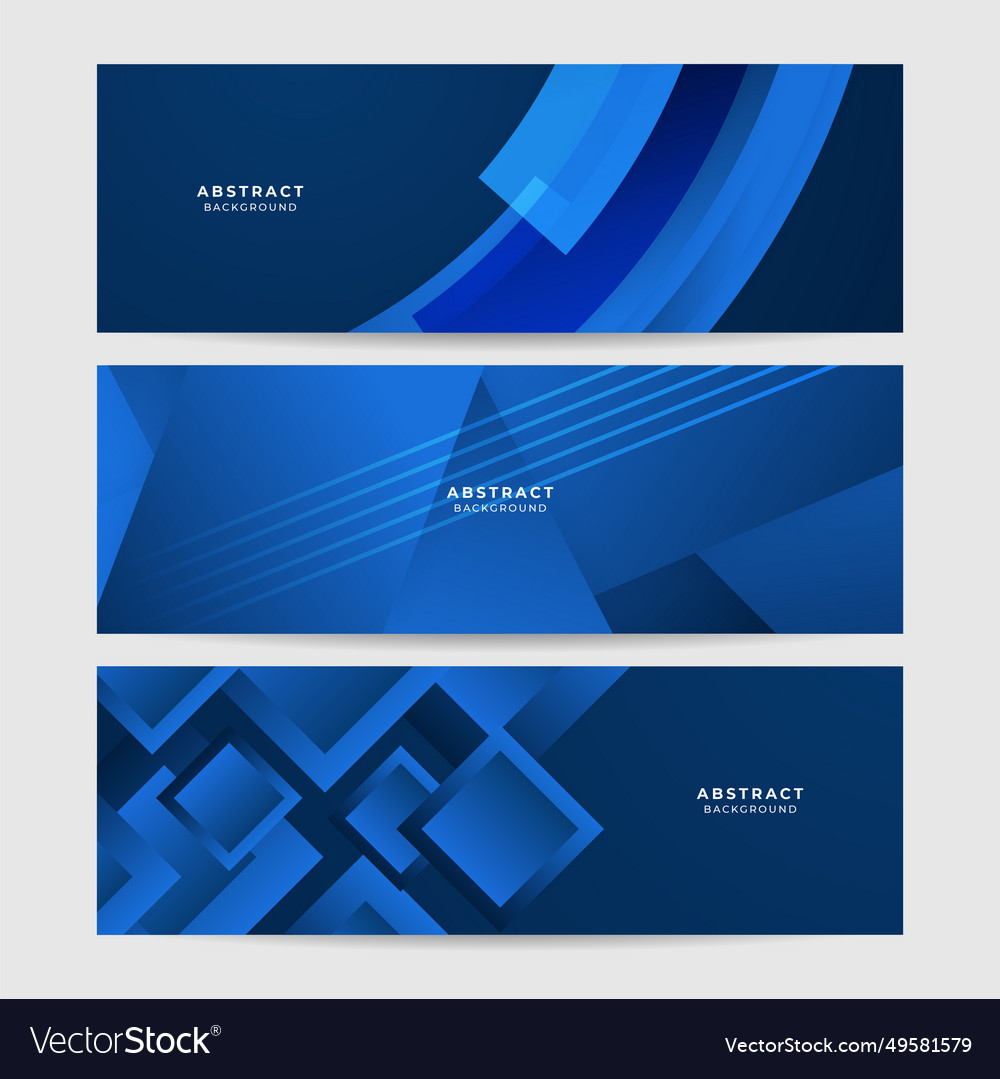 Modern blue abstract web banner background Vector Image