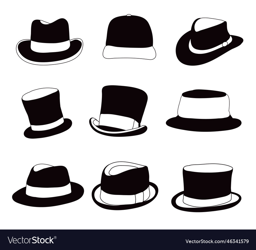 Pirate hat silhouette Royalty Free Vector Image