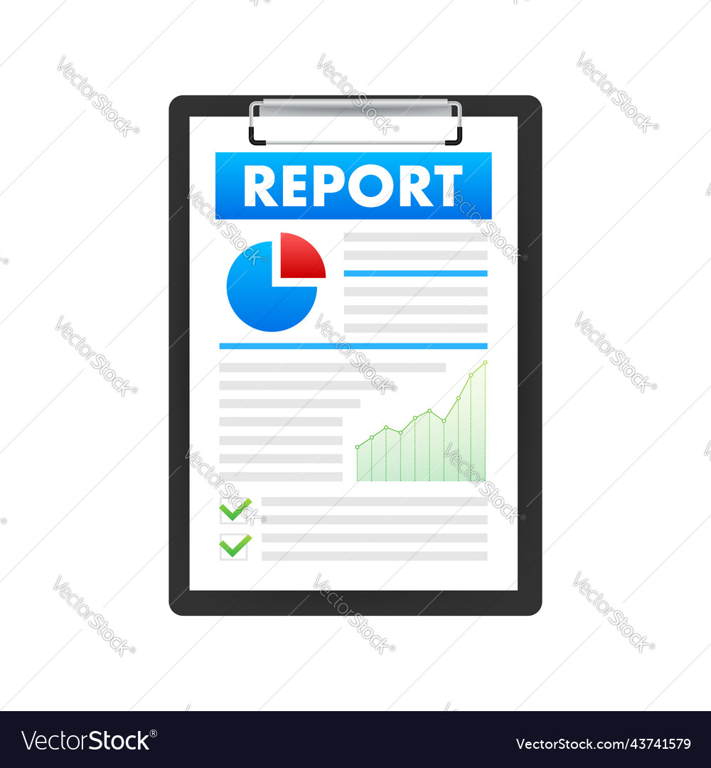 Report text file accounting sign stock Royalty Free Vector