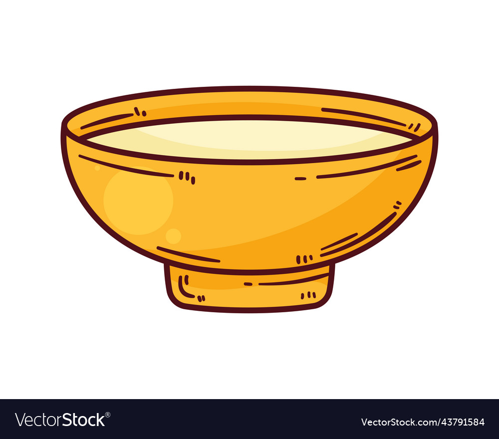 Dish with soup Royalty Free Vector Image - VectorStock