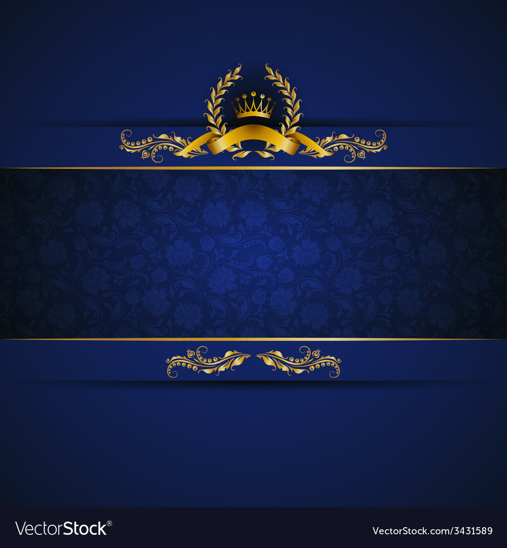 Elegant Golden Frame Banner Royalty Free Vector Image