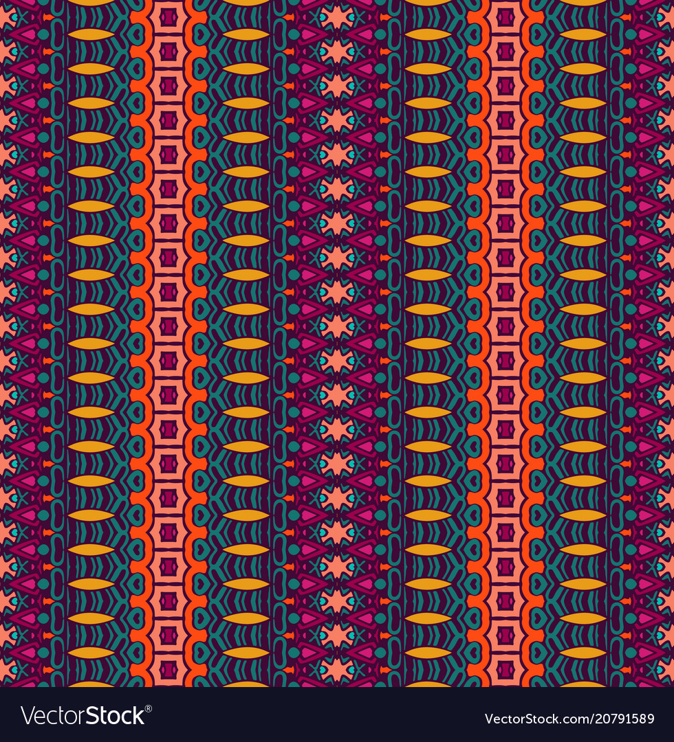 Ethnic tribal stripes festive pattern for fabric Vector Image