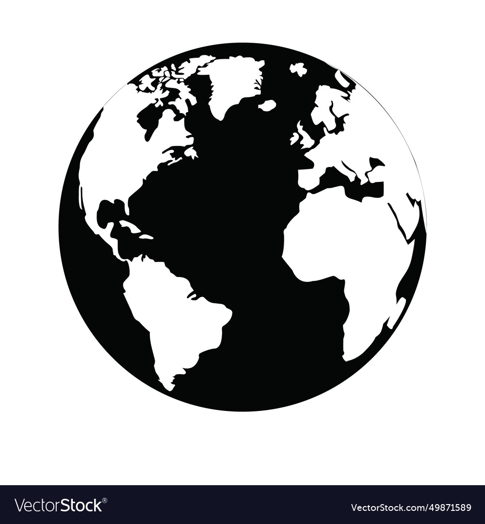 Global silhouette design on a white background Vector Image