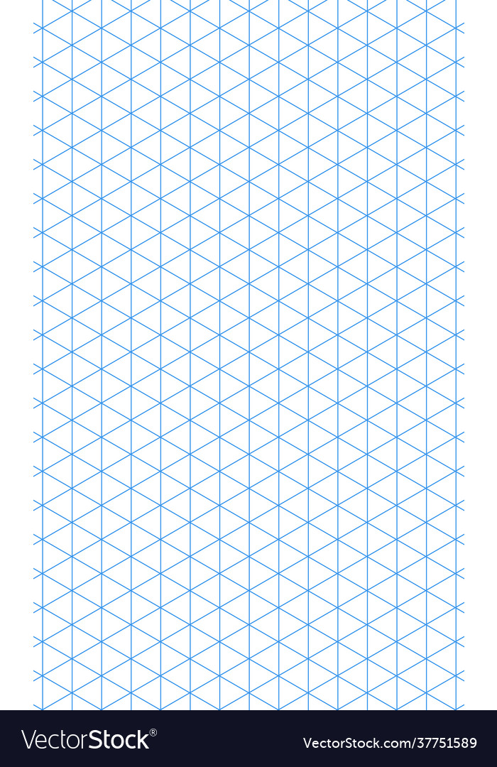 Graph paper printable isometric color grid paper Vector Image