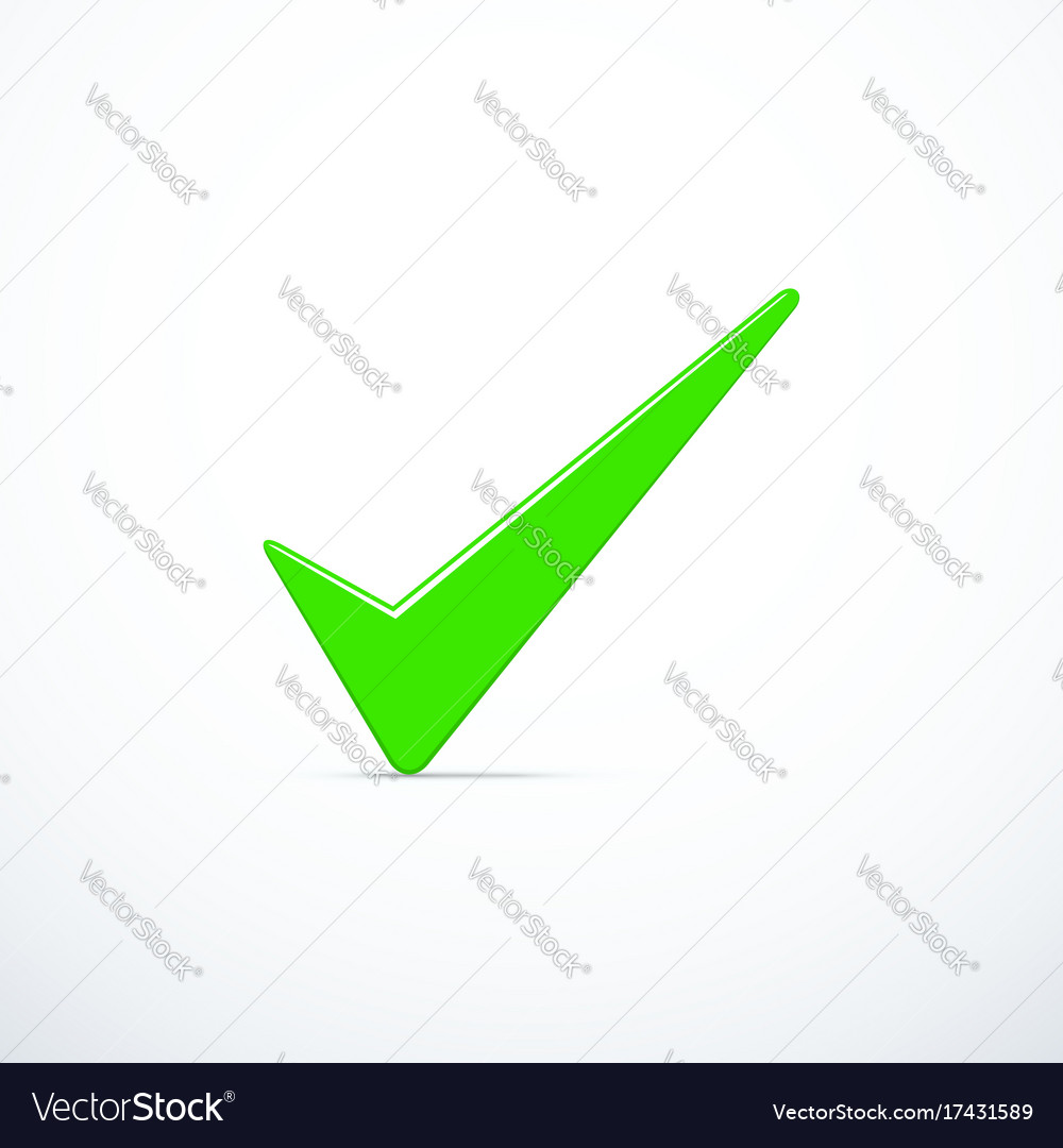 Download Green tick icon Royalty Free Vector Image - VectorStock