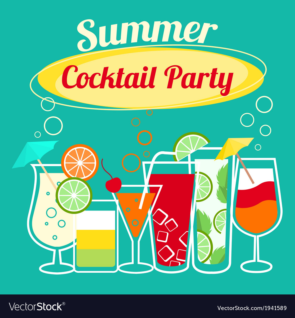 Summer cocktails party template