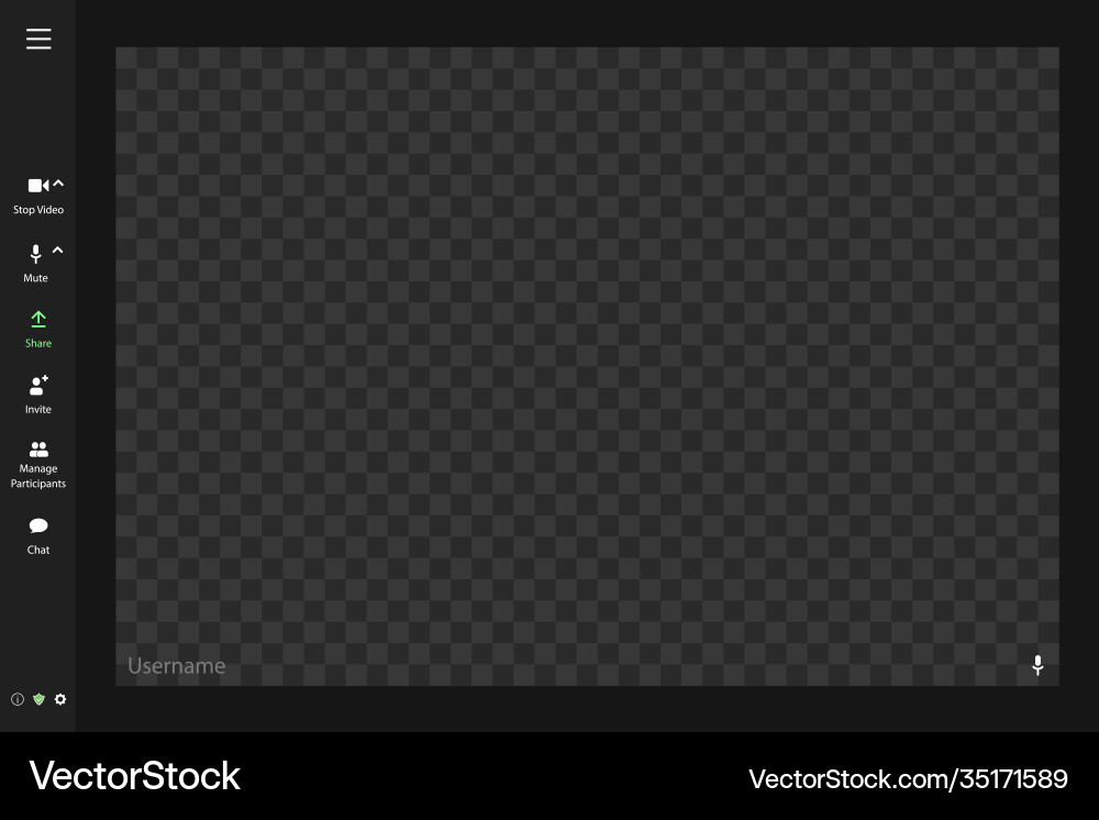 Template video conference user interface video Vector Image