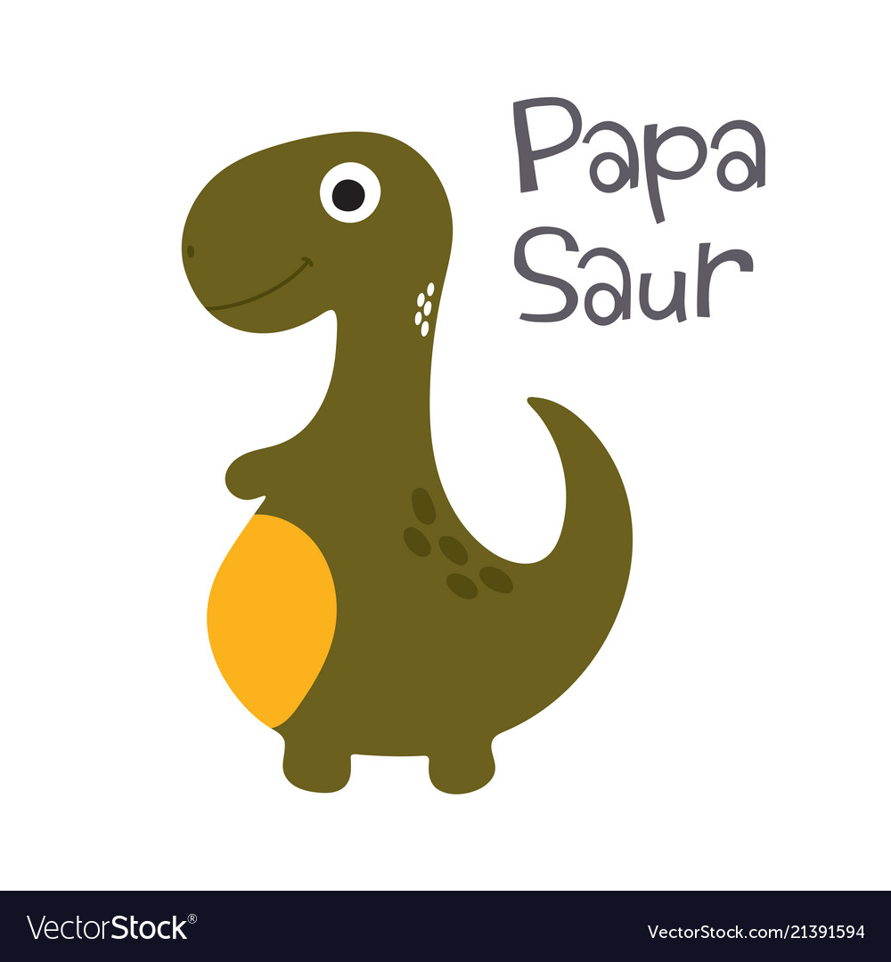 Cute dino Royalty Free Vector Image - VectorStock