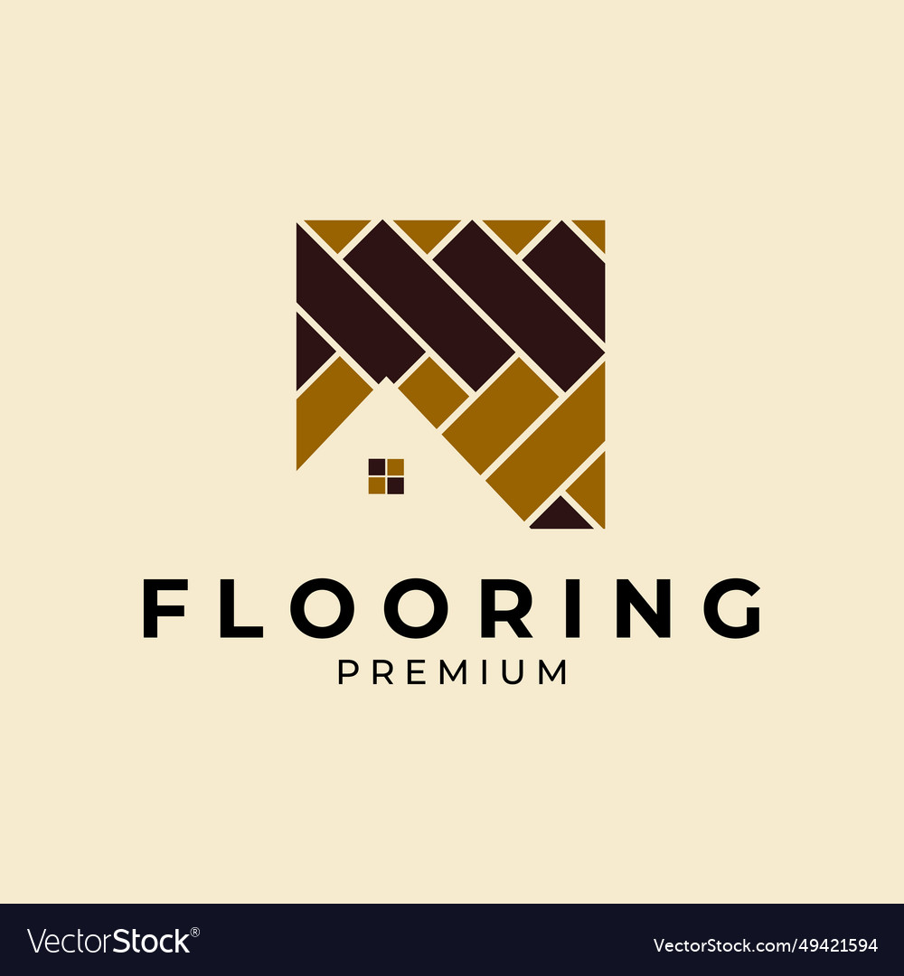 Home flooring minimalist logo template design Vector Image