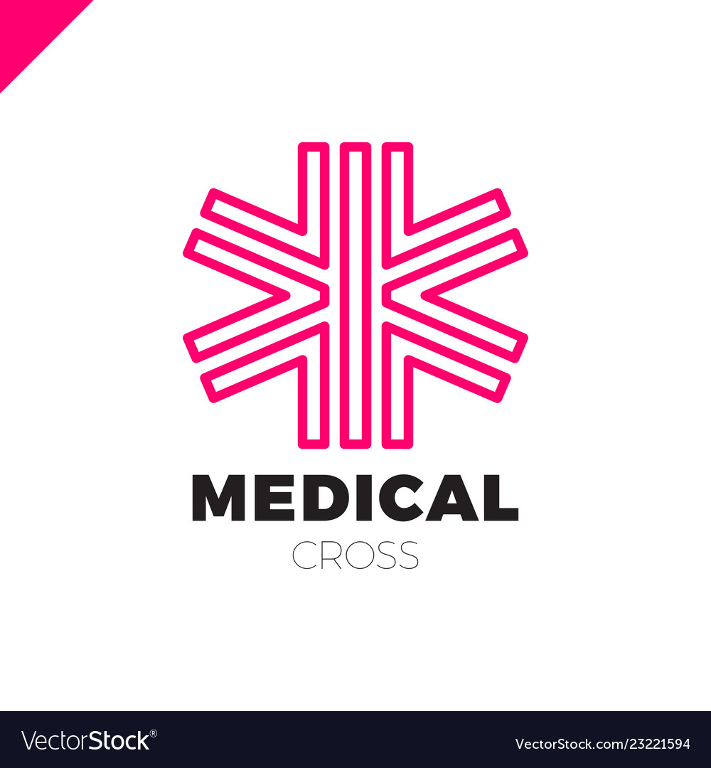 medic cross icon pharmacy logo template corporate vector image