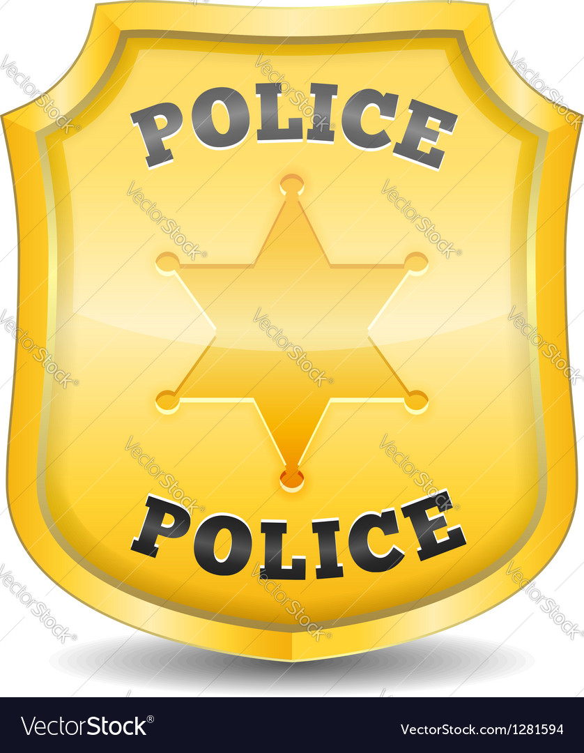 Police badge Royalty Free Vector Image - VectorStock